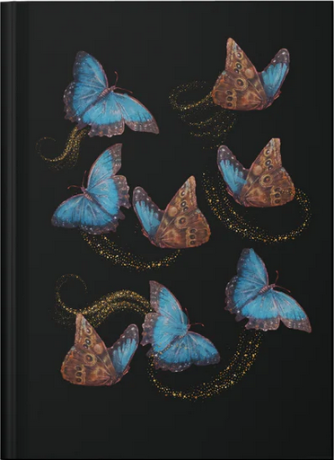Blue Morphis Butterfly - Hardcover Journal