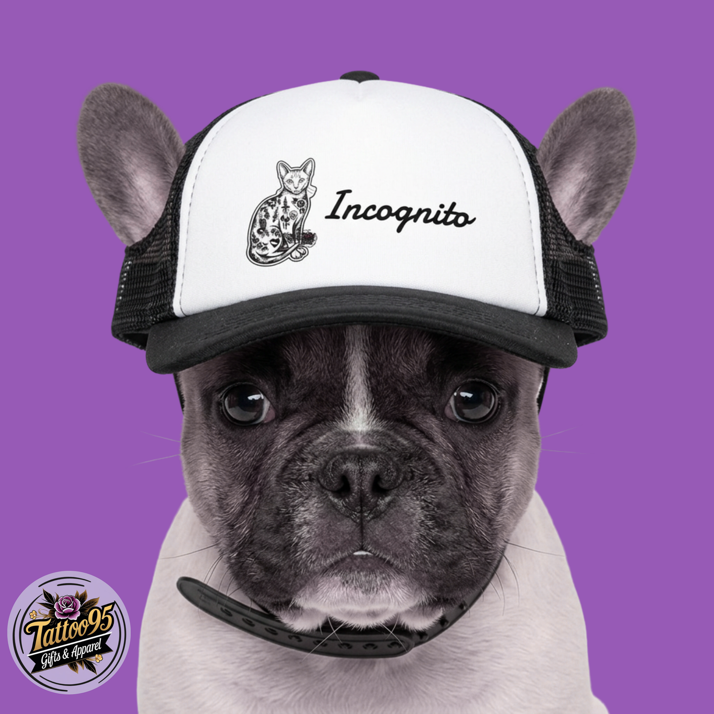 Dog Trucker Hat - Incognito Tattooed Cat