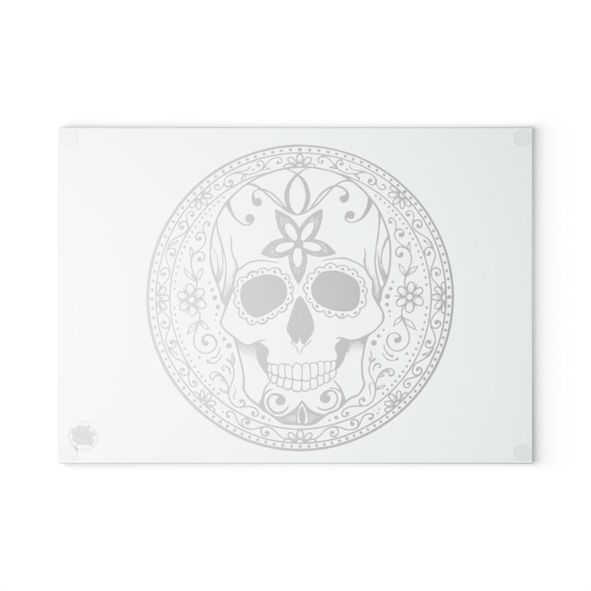Sugar Skull - Glass Cutting Board