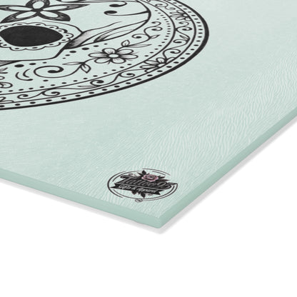 Sugar Skull - Glass Cutting Board