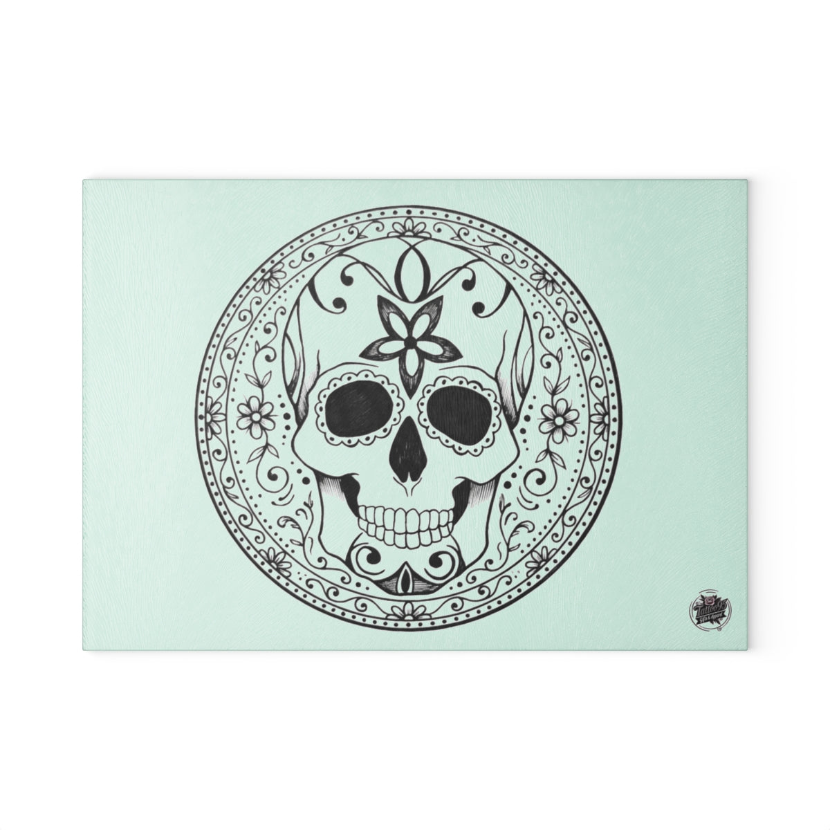 Sugar Skull - Glass Cutting Board