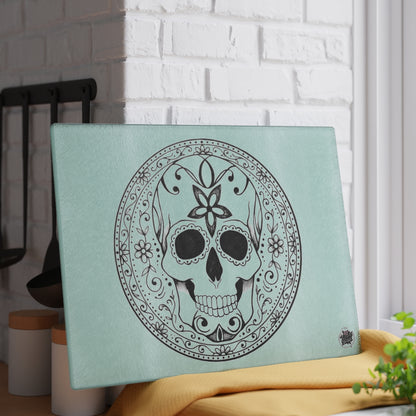 Sugar Skull - Glass Cutting Board