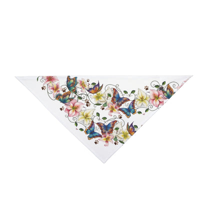 Butterfly Floral Pet Bandana — Colorful Spring Comfort for Dogs & Cats