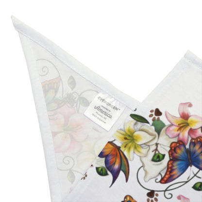 Butterfly Floral Pet Bandana — Colorful Spring Comfort for Dogs & Cats