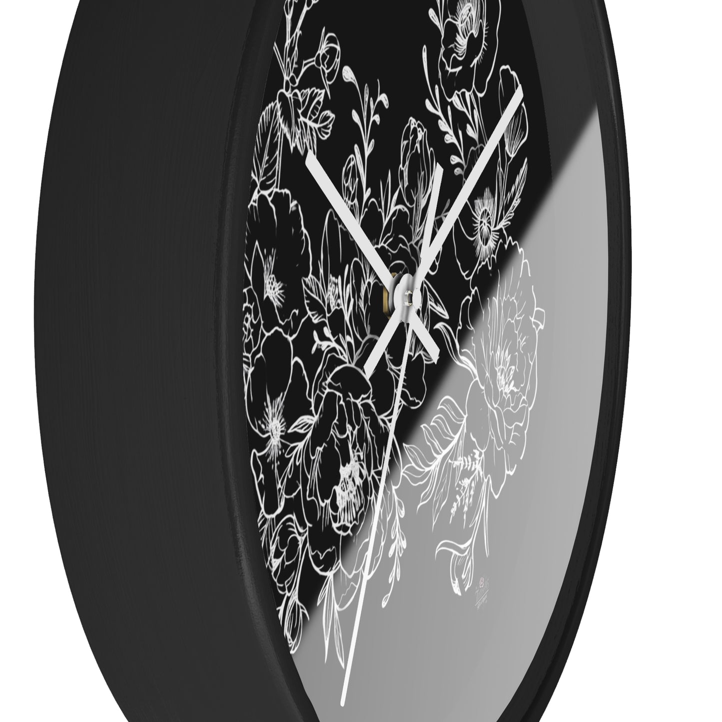 Peonies Tattoo Artwork - Wall Clock — Original Tattoo Design