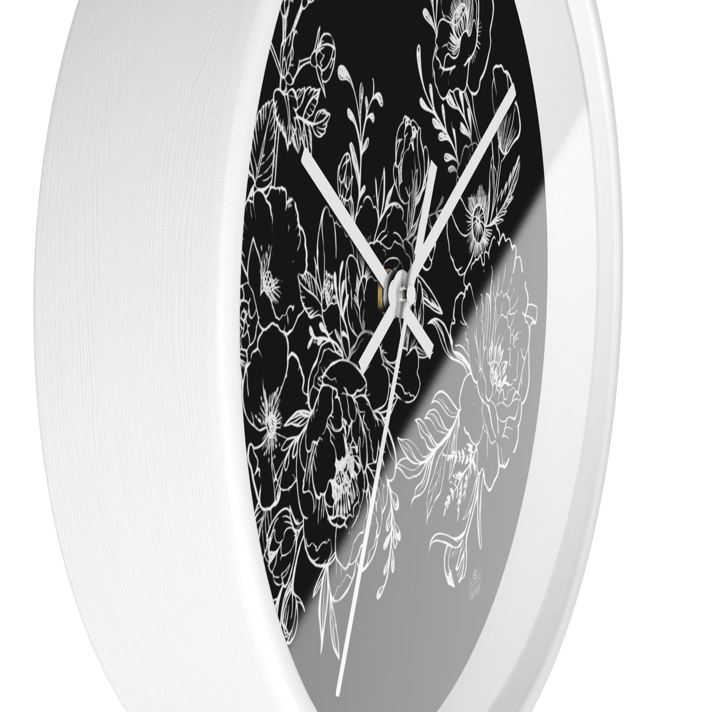 Peonies Tattoo Artwork - Wall Clock — Original Tattoo Design
