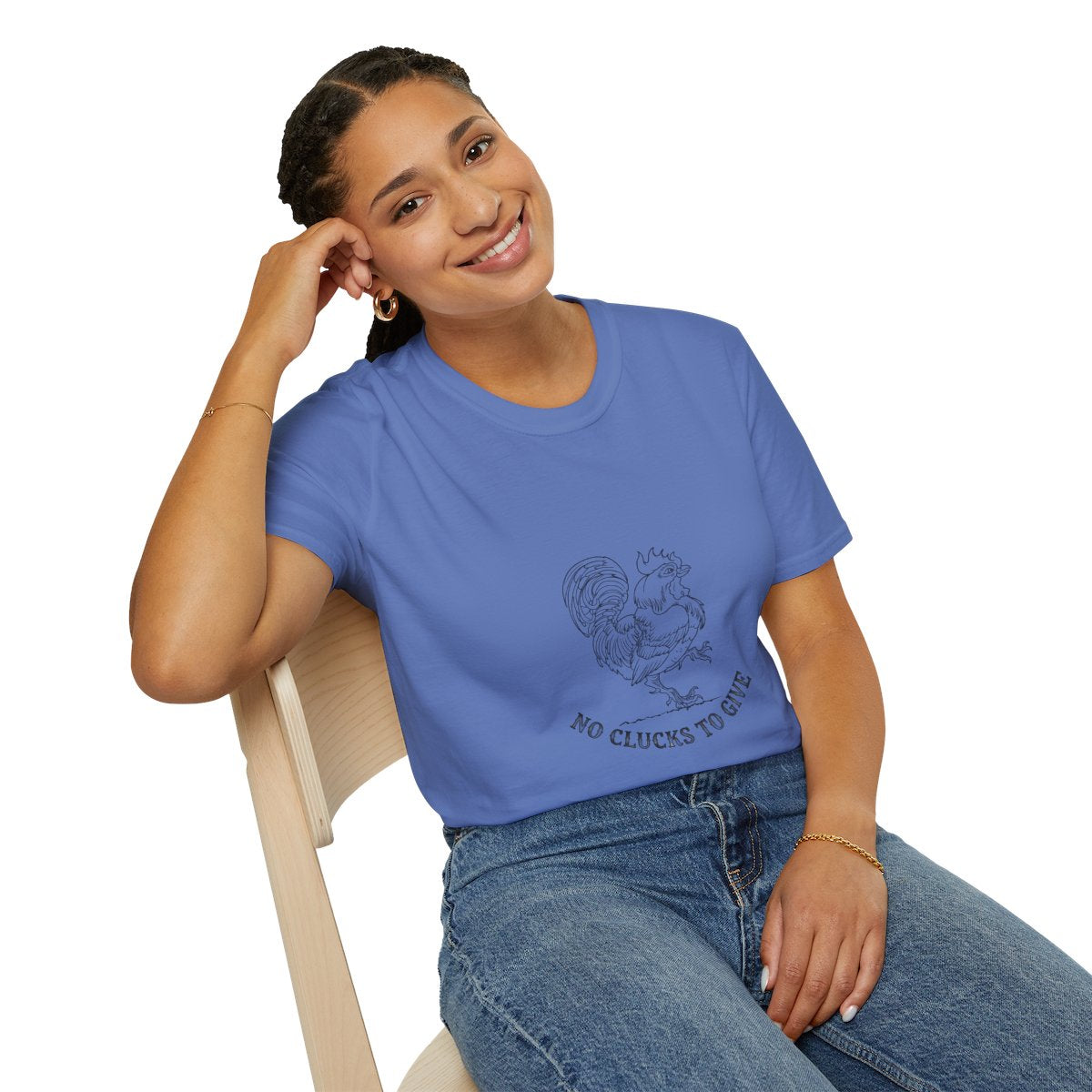 Rooster Tattoo "No Clucks To Give" Unisex T-Shirt